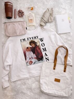Cozy Neutral Lover Girl’s Perfect Errand Run Bundle Tan Beige Brown White Tote